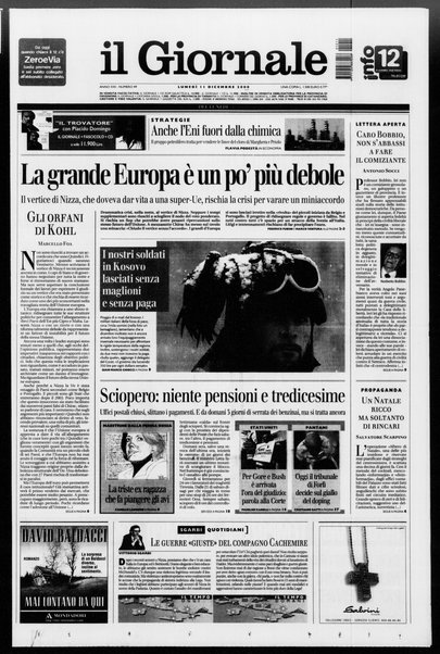 Il giornale del lunedi